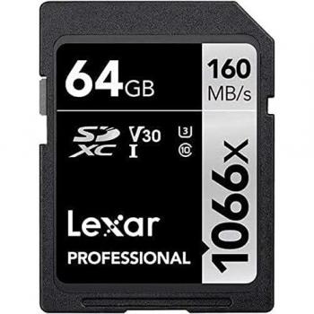 Lexar 64GB Pro 1066x SDXC UHS-I V30 Nero
