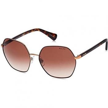 Ralph Lauren 0RA4124 Gafas de Sol, Shiny Brown with Brown, 60 para Mujer