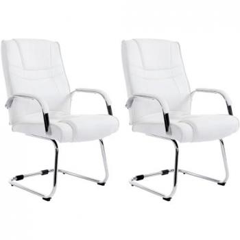 Set de Sillas Cantilever XXL Attila Polipiel Blanco