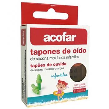 Acofar Tapones Oído Infantil Silicona 6 Unidades