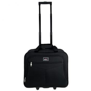 COSHANO Mallete Trolley Equipaje de Mano con 4 Compartimentos – Negro