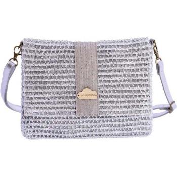 Bandolera de mujer Don Algodón en plata con cremallera