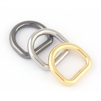 Anillo deslizante D de 17mm en oro, lazo ajustable, pack de 6 unidades