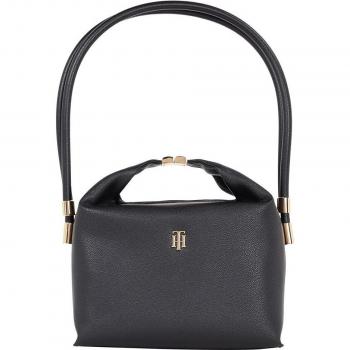 Bandolera Tommy Hilfiger Negra Logotipo Metálico