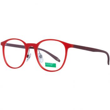 Benetton Monturas de Gafas BEO1010 51277 Hombre Rojo TR90 Plástico Ronda No Extraprotección 51mm 44mm 20mm 140mm 145mm Estuche Original Gafas Original Documentación Paño de Limpieza Llanta Completa
