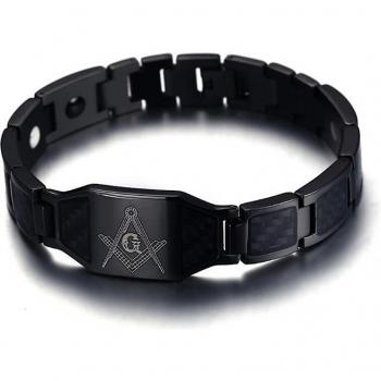 Brazalete Magnético Masculino Carbono 12 mm