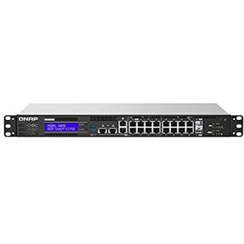 QNAP QGD-1602P-C3558-8G Guardian Smart Edge PoE Switch with NAS, NVR & Router Functions