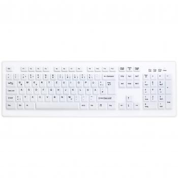 Cherry AK-C8100 tastiera USB cablata interruttore a chiave a membrana layout tedesco bianco
