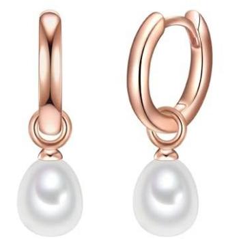 Valero Perlas Rosa Oro: Pendientes de Perla Blanca