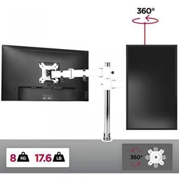 Duronic Supporto Monitor Inox/Bianco DM251X3 WE