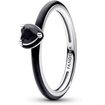 Anillo Pandora “Corazón Oscuro” – Plata de Ley