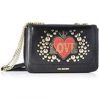 Love Moschino Jc4104pp18lt0000, Bolsa de mensajero Unisex Adulto, Negro (Nero), 17x6x28 centímetros (An x Al x L)