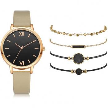 Set de 5 Relojes de Pulsera Analógicos de Cuarzo de Lujo para Mujer