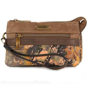 Skpat para mujer. Cartera triple Departamento RFID 312719 marrón -17