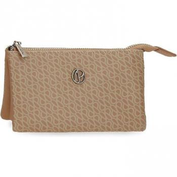 Pepe Jeans para mujer. Monedero tres compartimentos Megan marrón