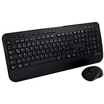 V7 Tastiera full-size QWERTY tedesco CKW300DE, nero