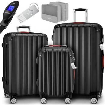 Set Baseline de 3 maletines rígidos con accesorios ABS negro