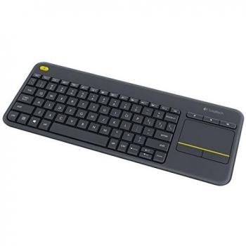 Logitech K400 PLUS Tastiera Wireless, Layout Scandinavo Qwerty, Nero