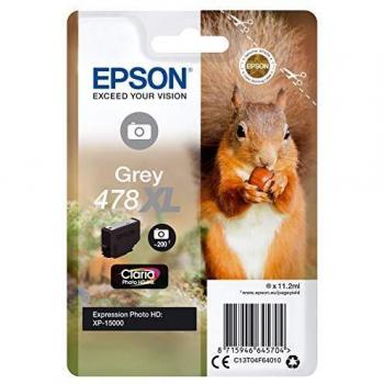 Epson Squirrel Singlepack Grey 478XL Claria Photo HD Ink C13T04F64010