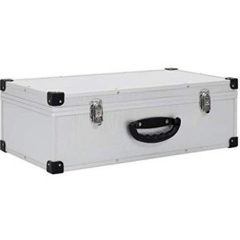 VidaXL Custodia CD per 80 CD in Alluminio ABS Argento