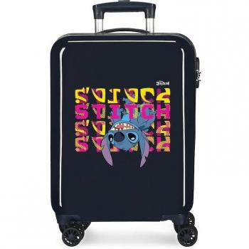Maleta de cabina rígida Disney Stitch Face Down 55 cm marino