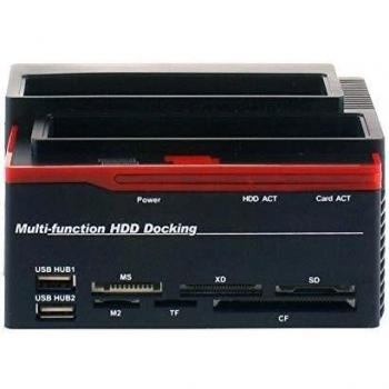 Docking Station per 3 Hard Disk da 2,5 e 3,5 con Connessione SATA o IDE