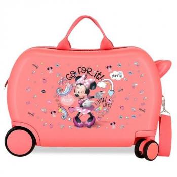 Malleta Disney Minnie Loving Life 45 cm Coral – 2 ruedas multidireccionales