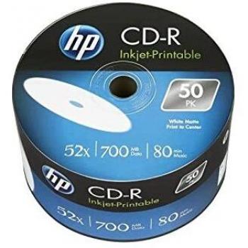 HP CD‑R 700 MB 52X BIANCO FF INKJET SP*50
