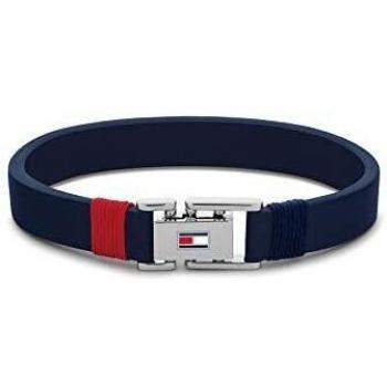 Pulsera de Cuero Azul Marino para Hombre Tommy Hilfiger