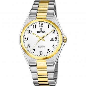 Reloj De Hombre Festina Classics F20554/1 Con Esfera Blanca