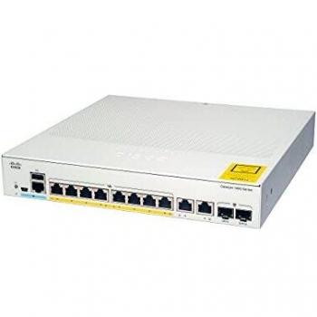 Cisco Catalyst 1000-8FP-2G-L Switch di rete a 8 porte PoE+ Gigabit Ethernet, budget PoE 120 W, 2 porte combinate SFP/RJ-45 da 1G, garanzia limitata a vita con formula avanzata (C1000-8FP-2G-L)