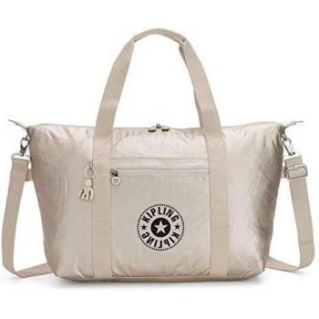 Kipling ART M, Bolsa de tiempo libre y deporte para mujer, Plateado (CLOUD METAL C)