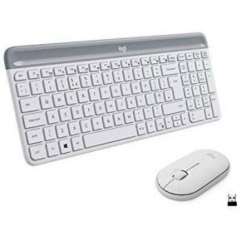 Logitech MK470 Keyboard and Mouse Set, Italian layout QWERTY, white