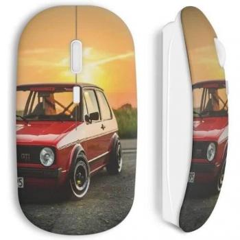 Souris sans fil Volkswagen GTI rouge rétro