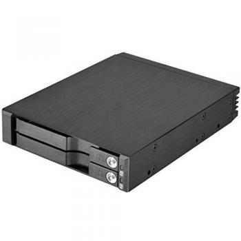 Backplane Mobile per Rack Backup/Scatola Interna in alluminio hot-swap per 2x 2,5 pollici per SAS/SATA HDD o SSD