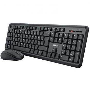 Trust Ymo Set Tastiera e Mouse Wireless QWERTY Silenzioso 13 Fuc. Uno Receiver USB