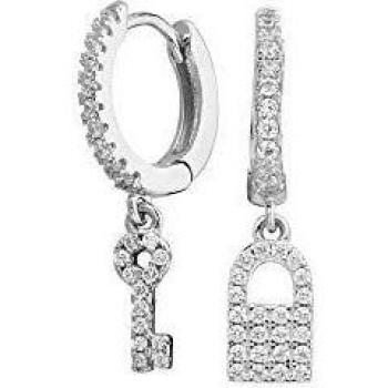 Pendientes Candado y Llave de Plata SEA-101-019-UU