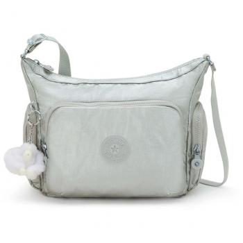 Bandolera Kipling Plateada Ajustable para Mujer