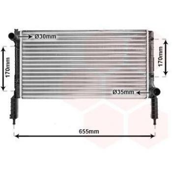 Radiador de Arrefecimento do Motor VAN WEZEL 17002263