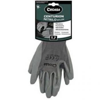 Guantes de trabajo Centurion nitrilo/nylon gris T7-pequeña S Cegasa 327098
