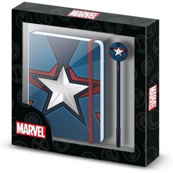 Set de Diario y Bolígrafo Capitán América