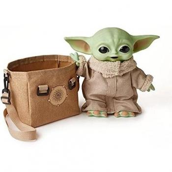 Peluche Baby Yoda 28cm premium con sonido y bolso HBX33 STAR WARS MATTEL