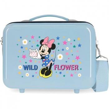 Joumma Bags. Neceser ABS Minnie Wild Flower Adaptable azul -29x21x15cm