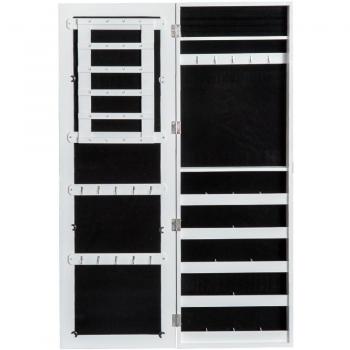 Espejo joyero Homcom blanco 112x37x9,5 cm