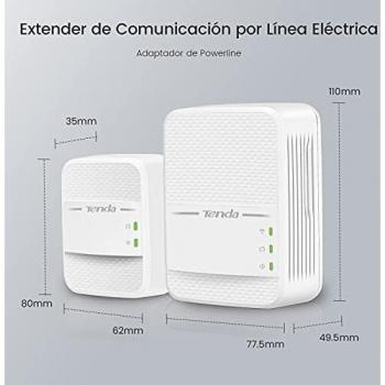 PH10 Kit ADATTATORE POWERLINE TENDA PH10 EXTENDER KIT AV1000 AC DUAL BAND 2P GI