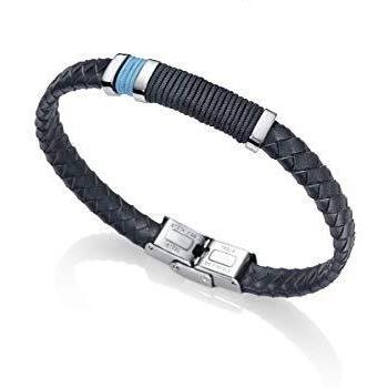 VICEROY FASHION Pulsera Caballero. Acero. Piel Trenzada