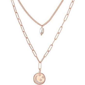 Cadena Valero Perlas Rosa Dorada