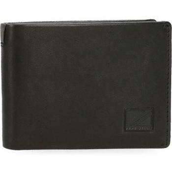 Pepe Jeans. Cartera de piel Marshal Negro Pepe Jeans