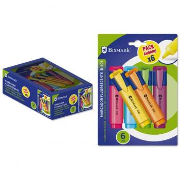 Bismark Rotuladores Fluorescentes Neón 6 unidades