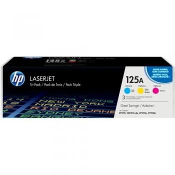 Confezione HP 3 Cartucce Toner Ciano Magenta Giallo 125A